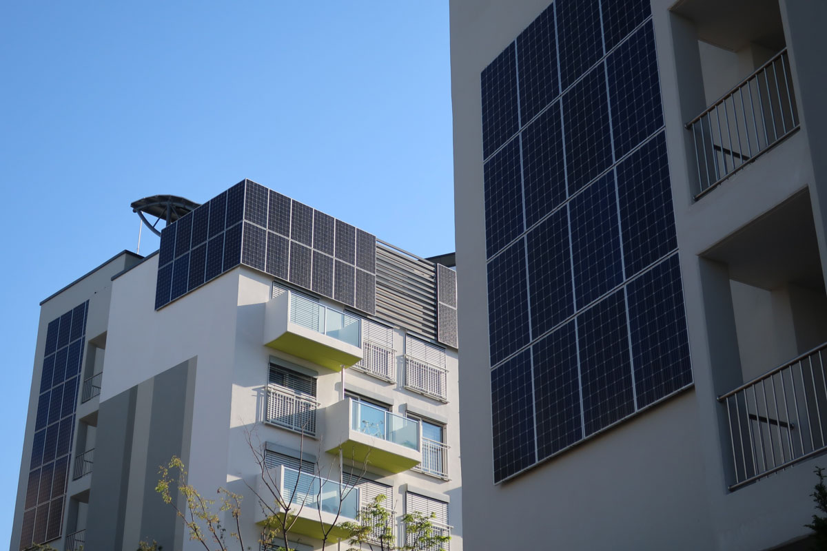 Bifacial solar panels installed on a commercial apartment building by professionals at Solar Energy Partners in South Carolina & Georgia.